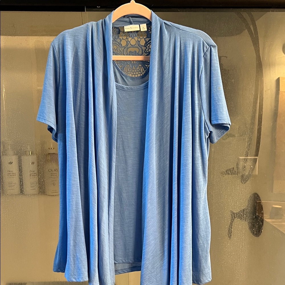 Kim Rogers Blue Layered Blouse